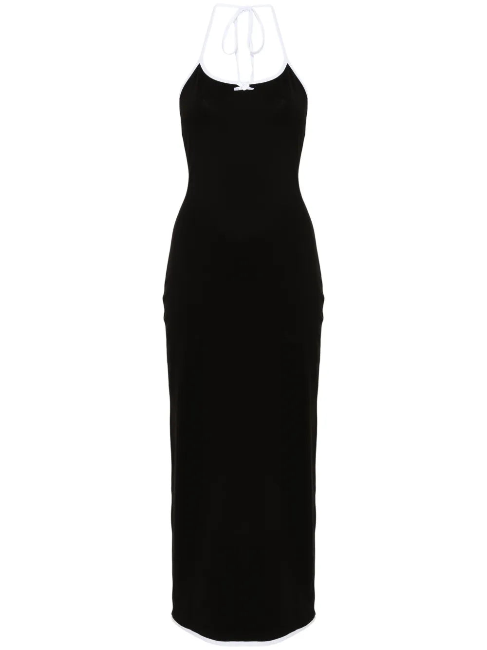 Contrast-Trim Maxi Dress