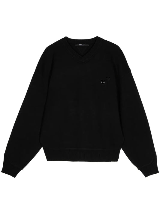 Twin Panther Knitted Jumper