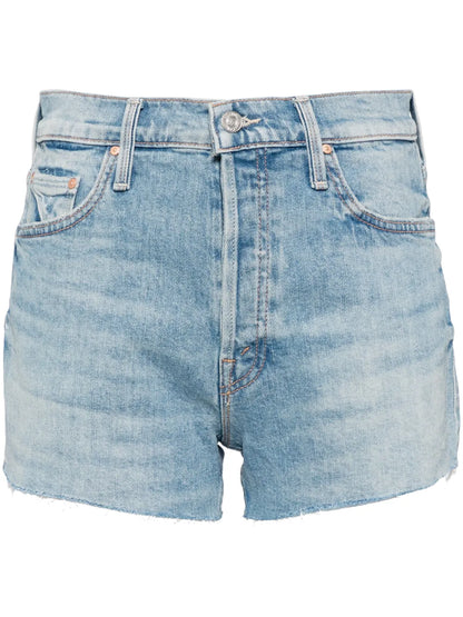 Tomcat Kick Raw-Cut Denim Shorts