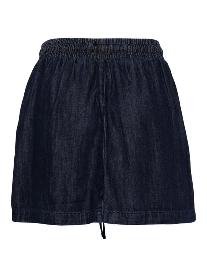 Drawstring-Fastening Denim Skirt