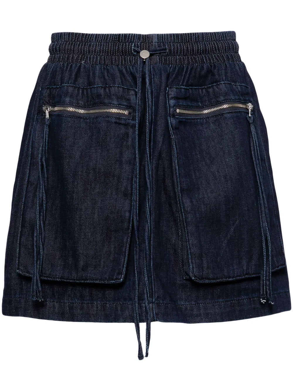 Drawstring-Fastening Denim Skirt