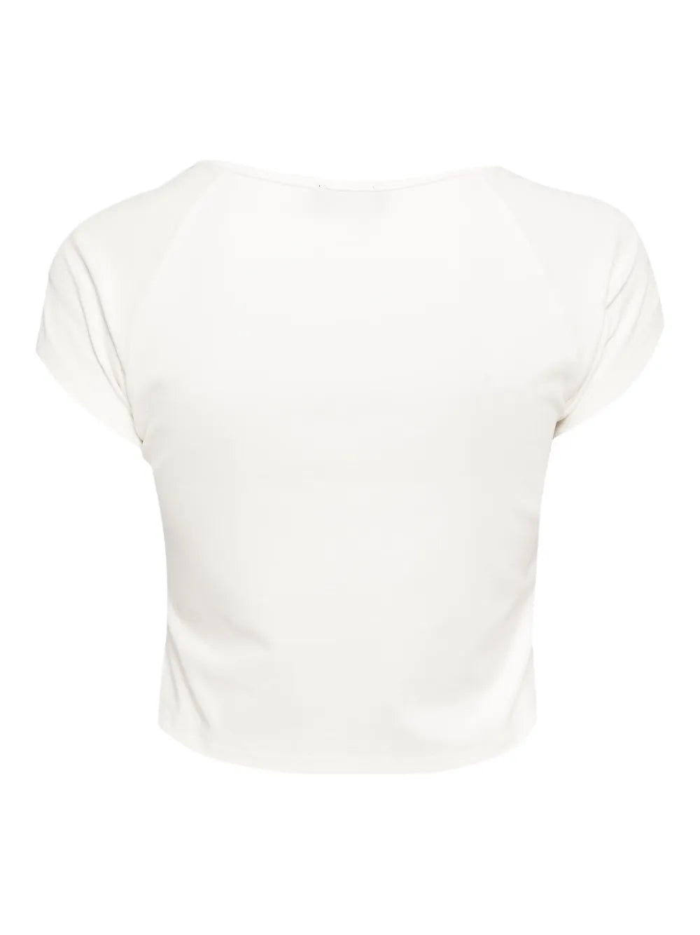 Square-Neck Cap-Sleeves Crop Top
