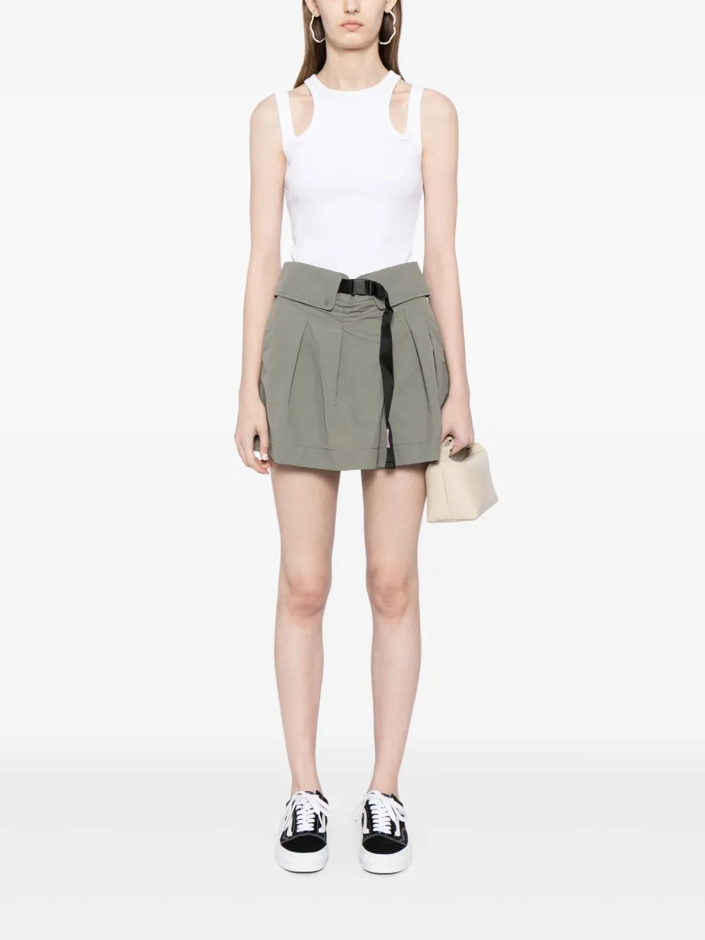 Belted Waist Mini-Shorts