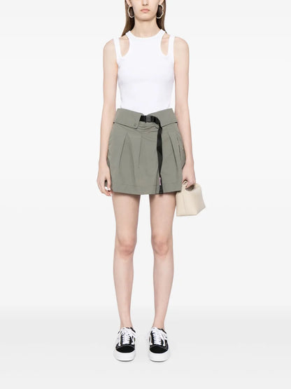 Belted Waist Mini-Shorts