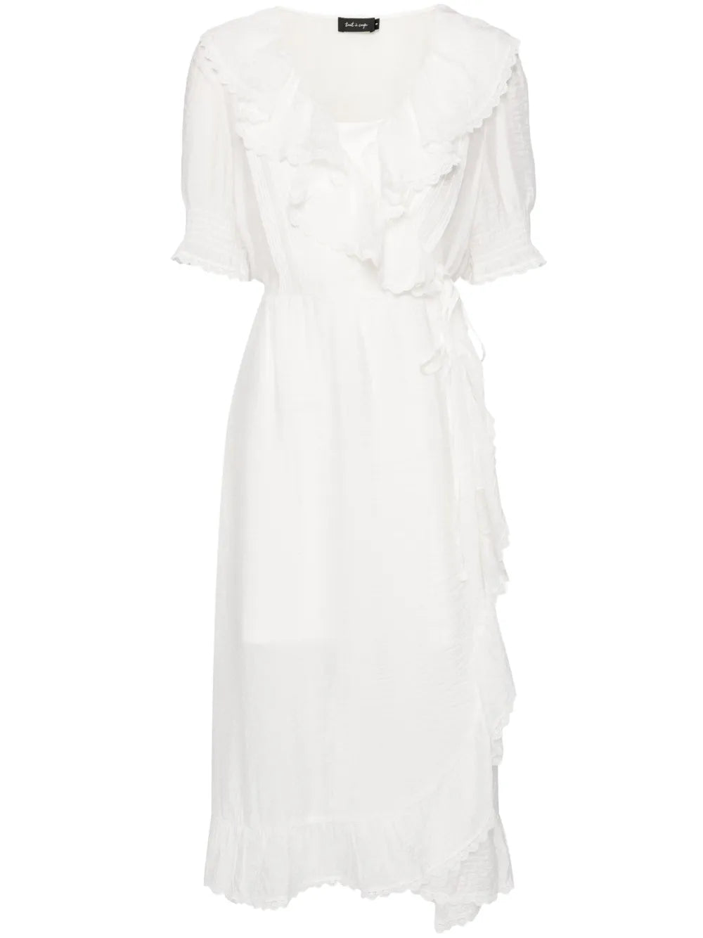Ruffle Lace-Up Dress