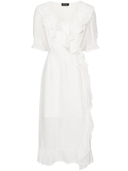 Ruffle Lace-Up Dress