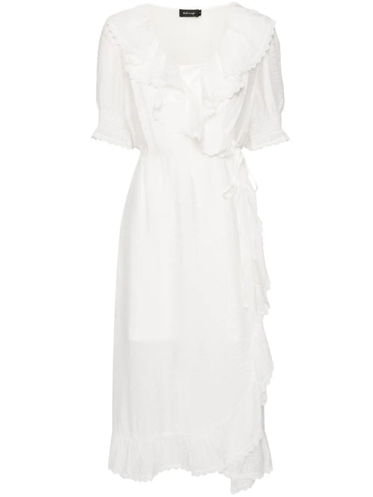 Ruffle Lace-Up Dress