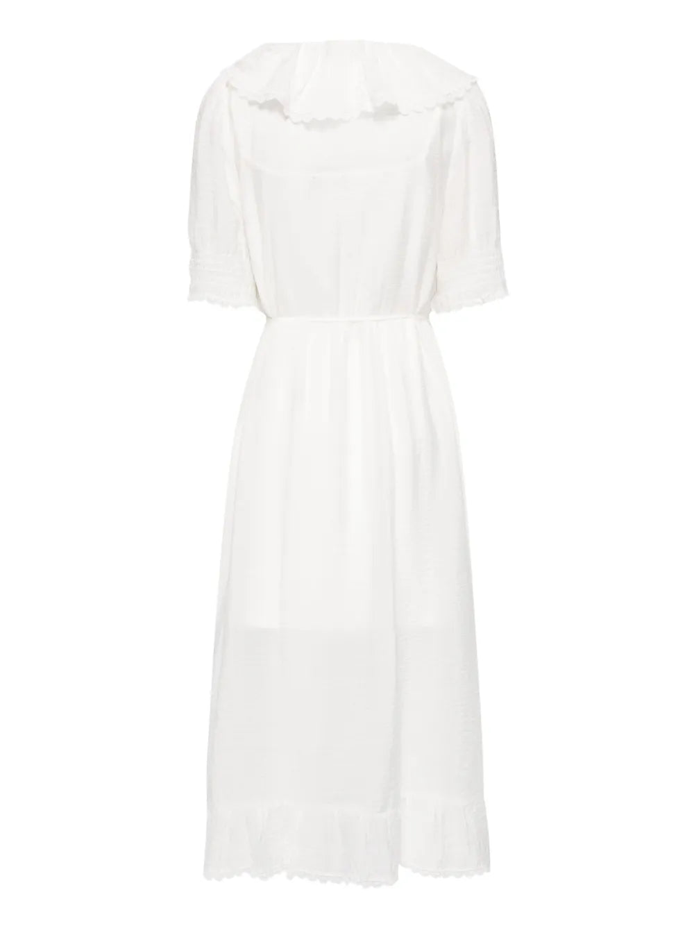 Ruffle Lace-Up Dress