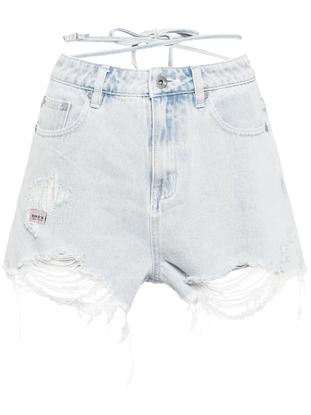 Ripped Detailing Denim Shorts