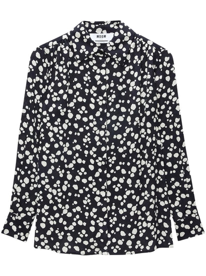 Polka-Dot Long-Sleeve Shirt