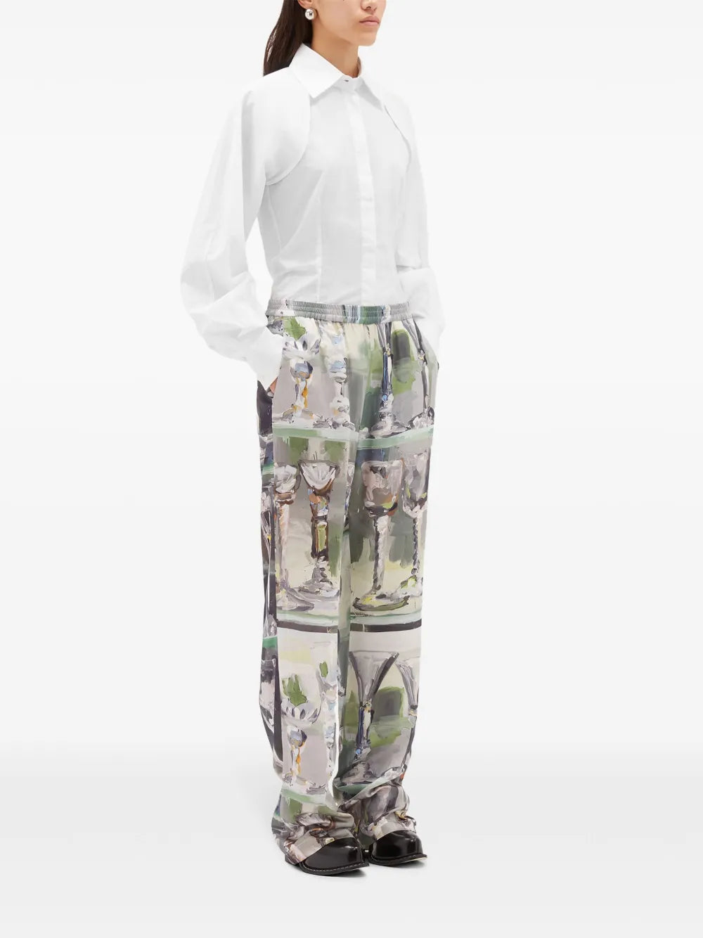 Detachable-Sleeve Buttoned Shirt