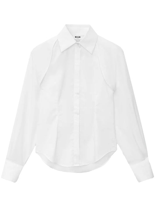 Detachable-Sleeve Buttoned Shirt
