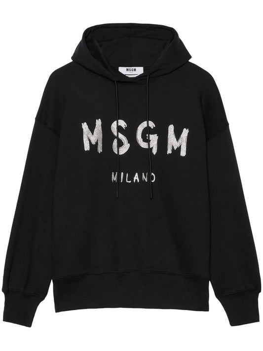 Logo-Print Cotton Hoodie