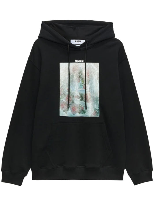 Graphic-Print Cotton Hoodie