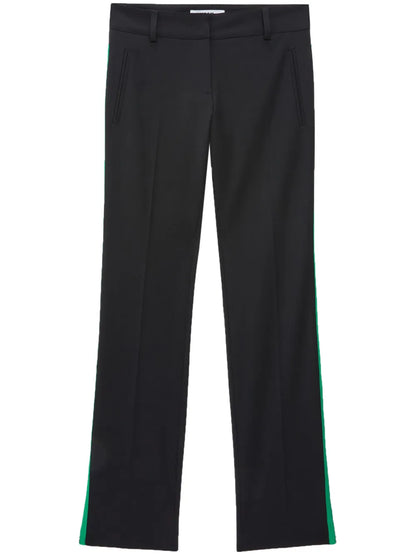Side-Zip Straight Trousers