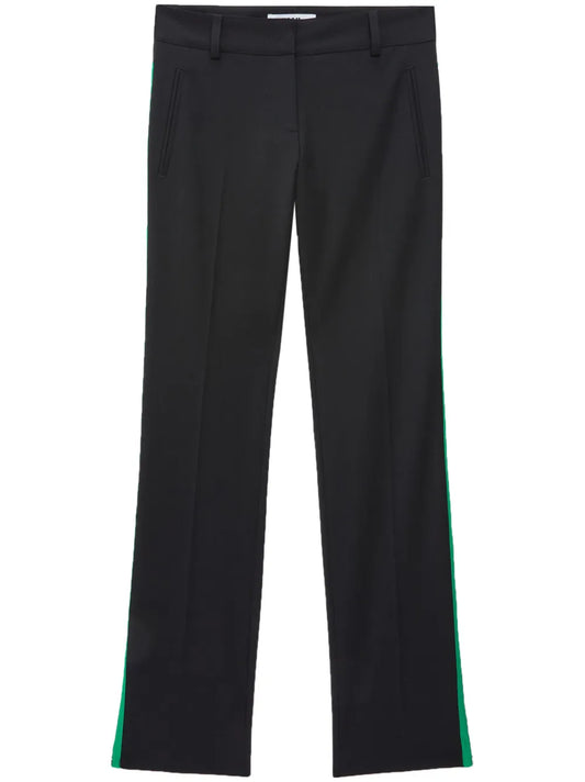 Side-Zip Straight Trousers