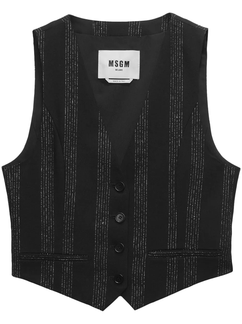 Striped Single-Breasted Gilet
