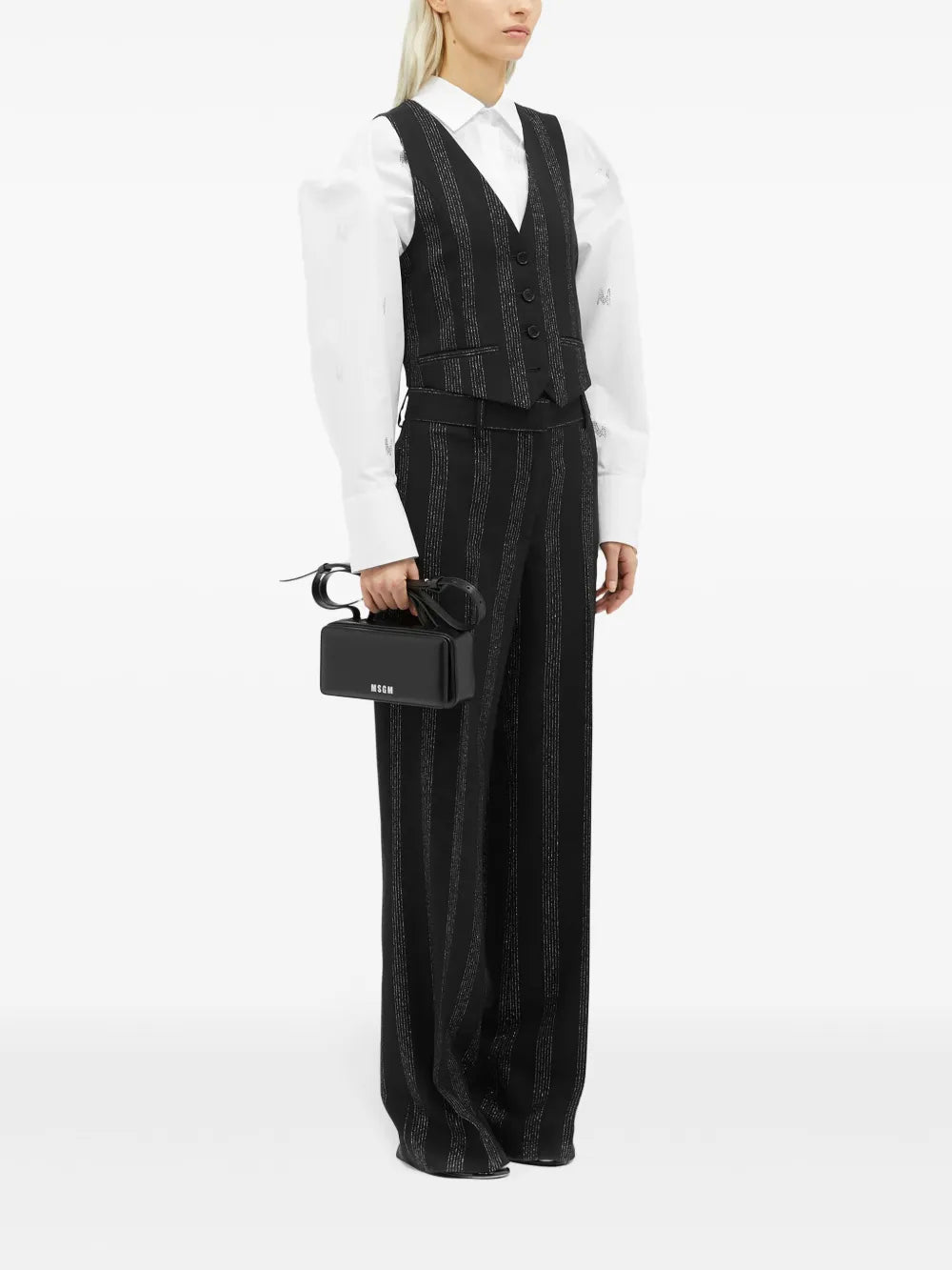 Striped Single-Breasted Gilet