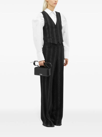 Striped Single-Breasted Gilet