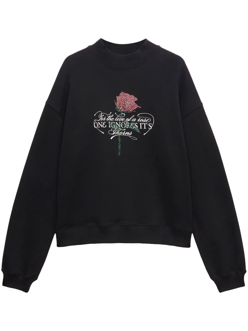 Rhinestone Slogan-Print Sweatshirt