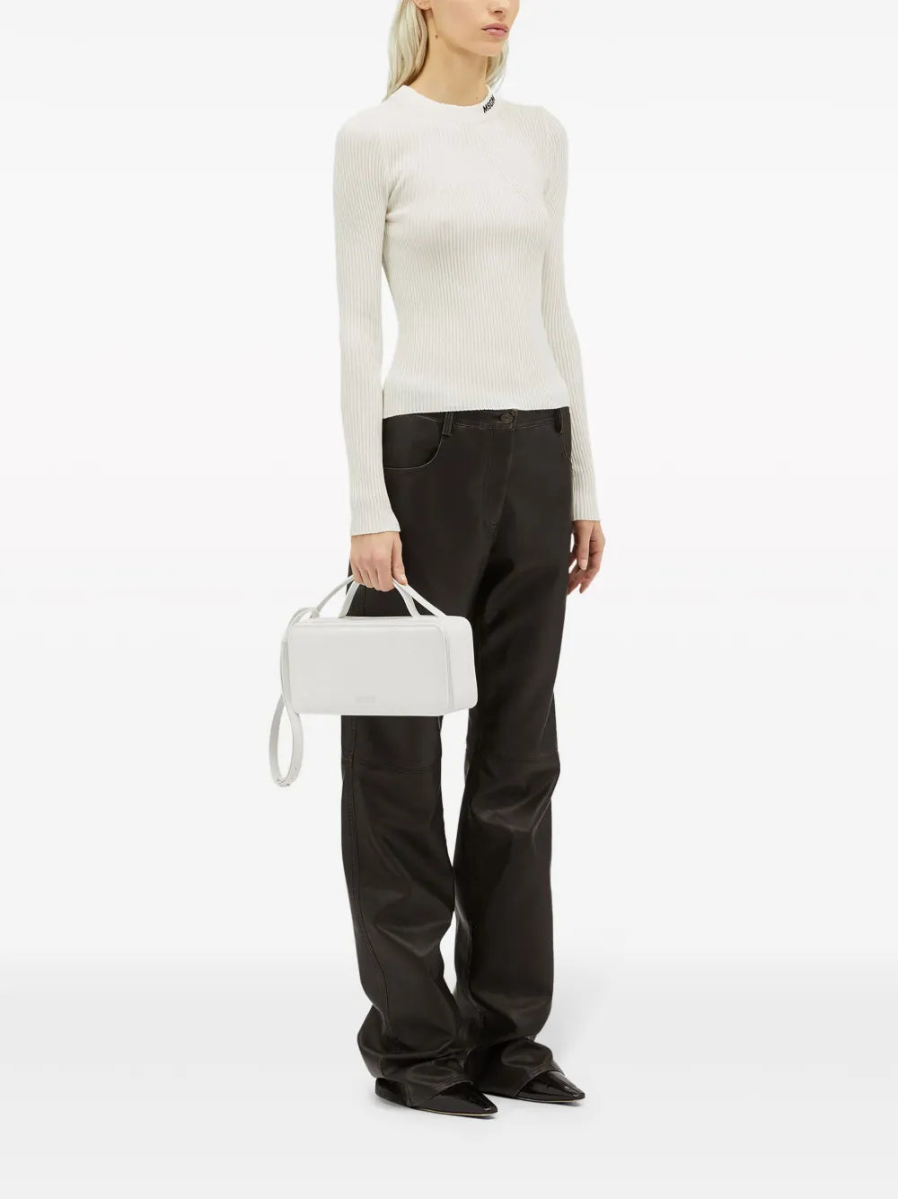 Intarsia-Logo Knitted Top