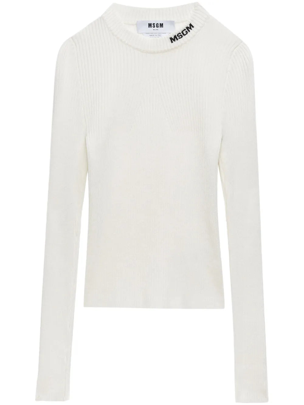 Intarsia-Logo Knitted Top
