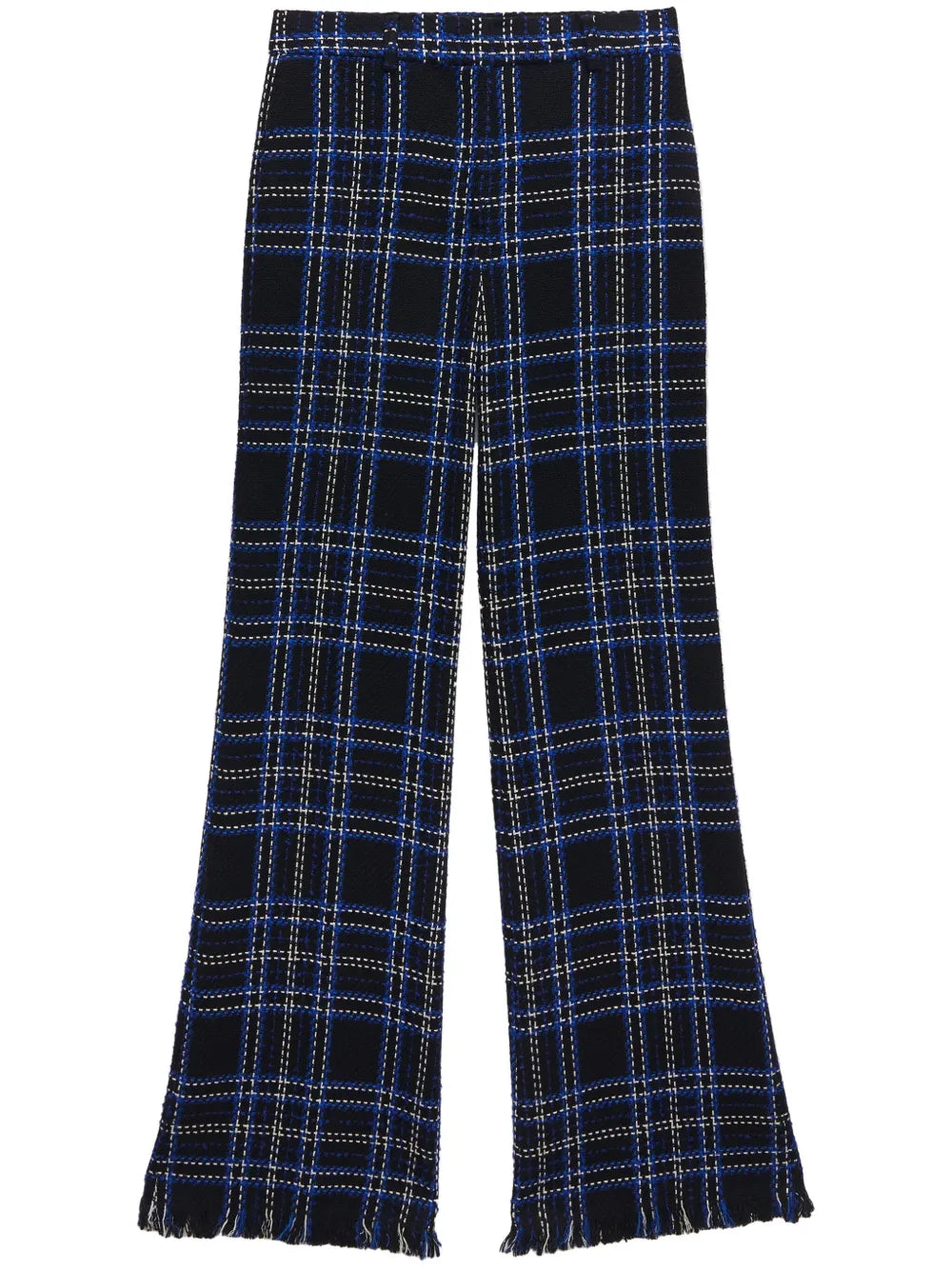 Checked-Panel Cotton Trousers