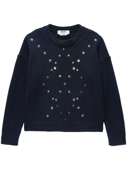 Eyelet-Embelishmet Jumper