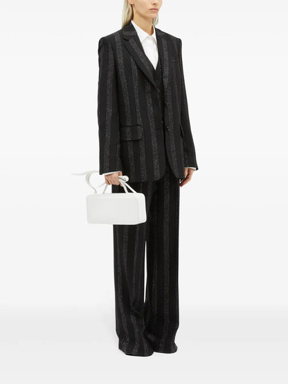 Striped Single-Breasted Blazer