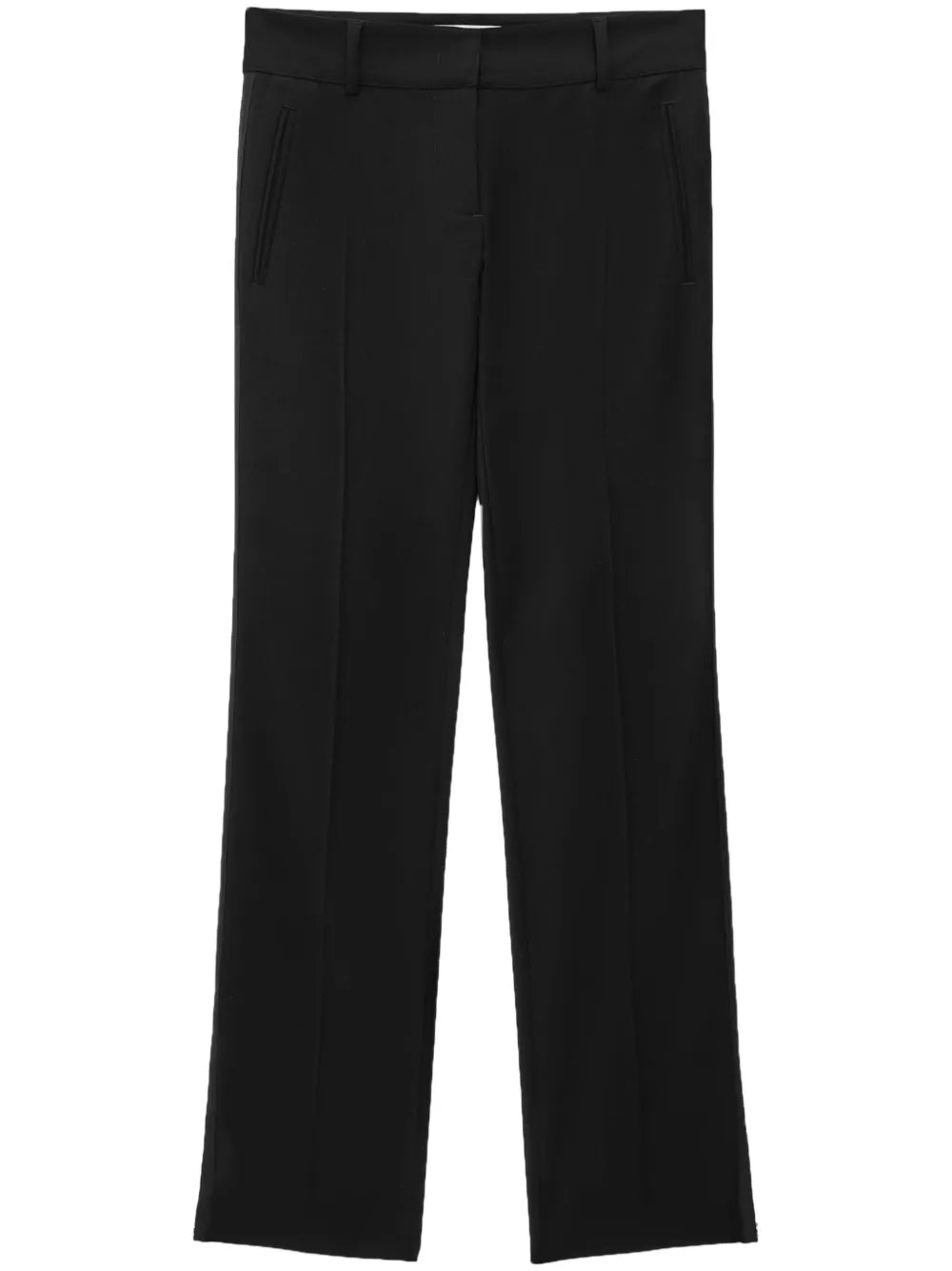 Side-Zip Straight Trousers