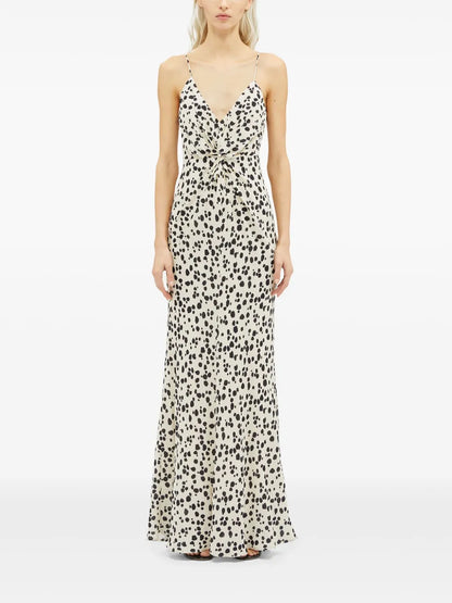 Spot-Print Maxi Dress