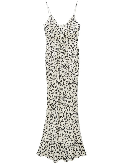 Spot-Print Maxi Dress