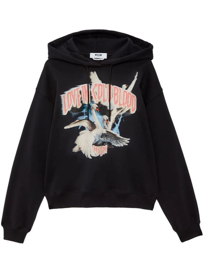 Graphic-Print Cotton Hoodie