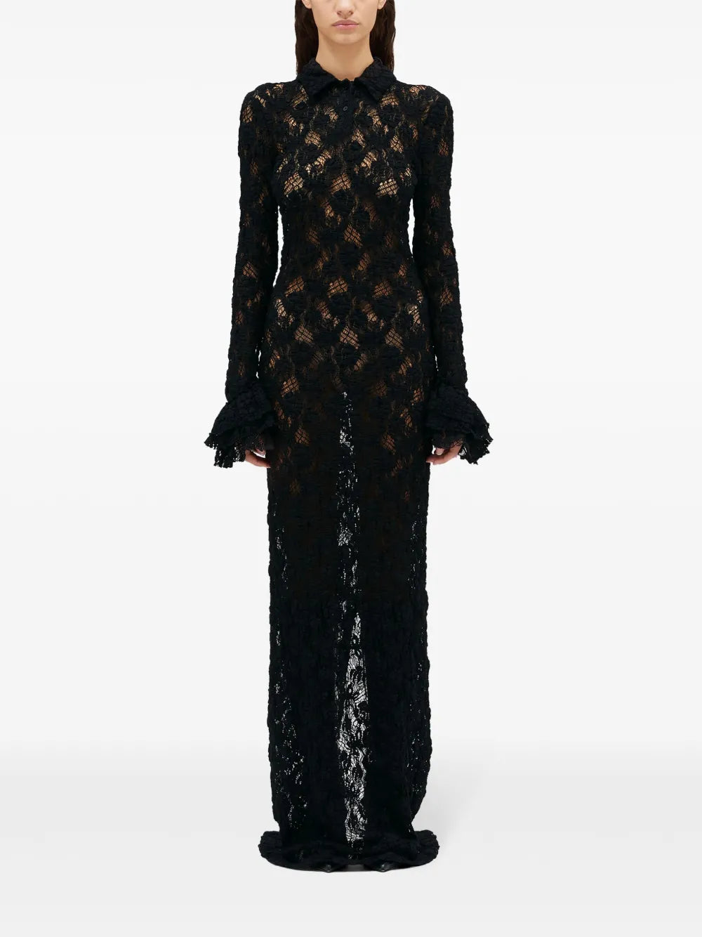 Floral-Lace Maxi Dress
