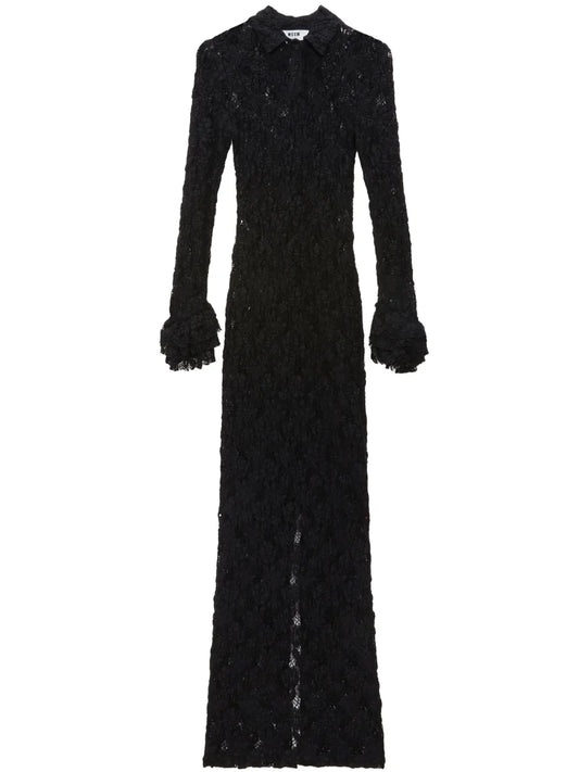 Floral-Lace Maxi Dress