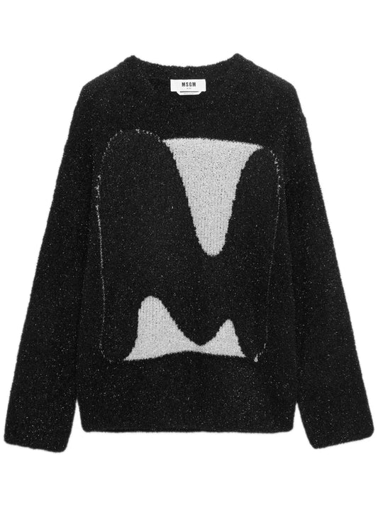 Intarsia-Knit Logo Jumper