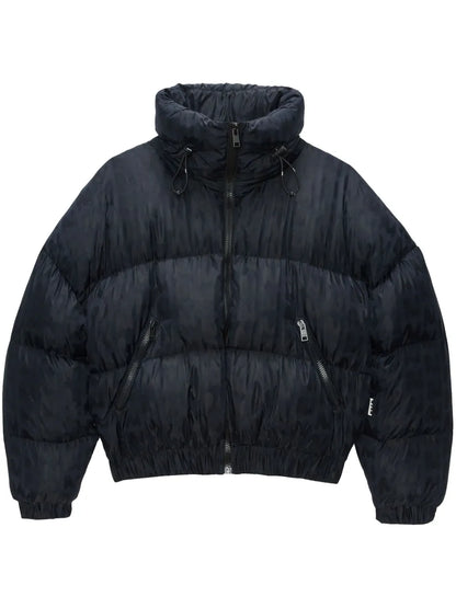 Abstract-Print Puffer Jacket