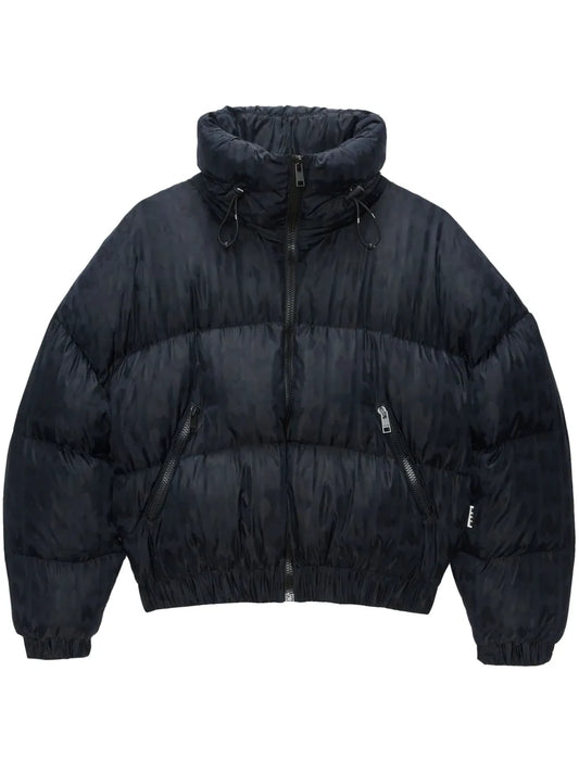 Abstract-Print Puffer Jacket