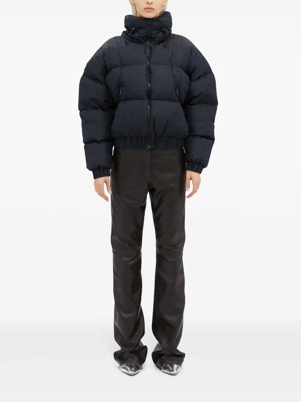 Abstract-Print Puffer Jacket