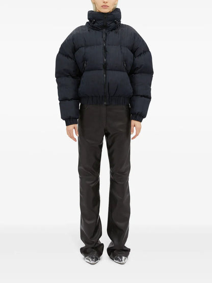 Abstract-Print Puffer Jacket