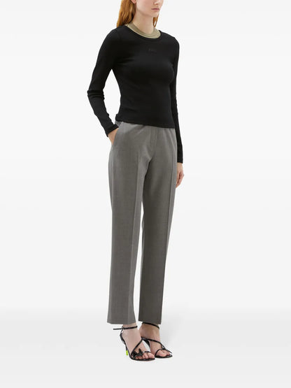 Embroidered-Logo Knitted Top