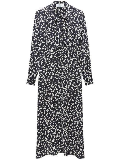 Spot-Print Maxi Dress