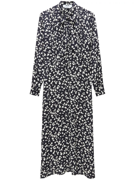 Spot-Print Maxi Dress