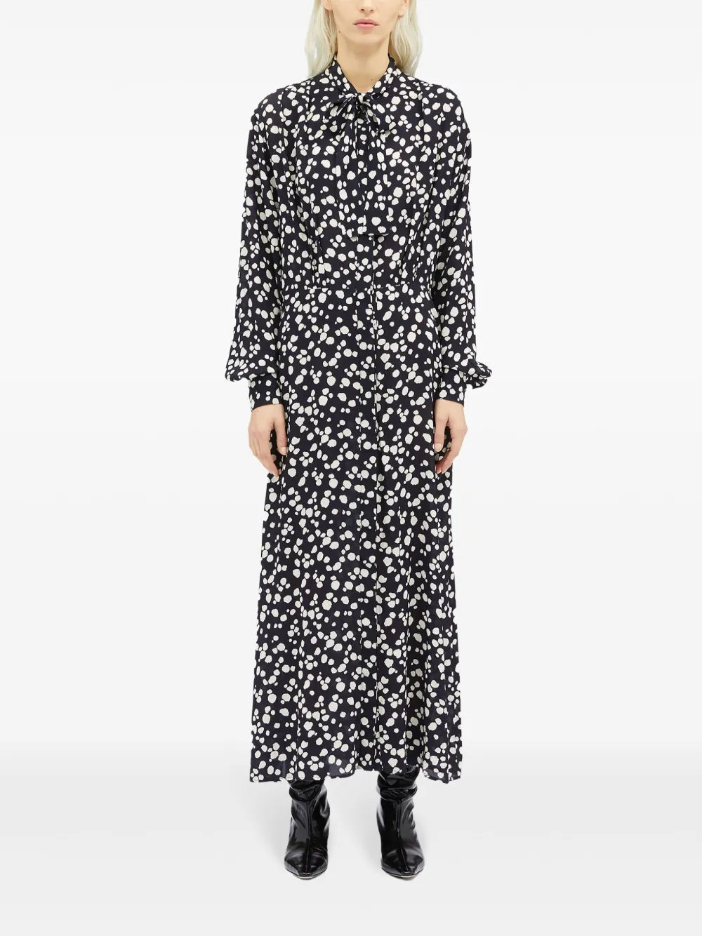 Spot-Print Maxi Dress