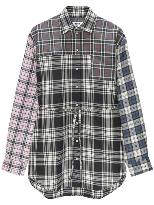 Check Mini Shirt Dress
