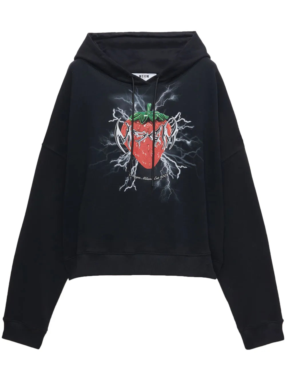 Graphic-Print Drop-Shoulder Hoodie