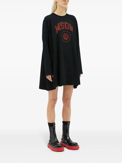 Logo-Print Mini Dress