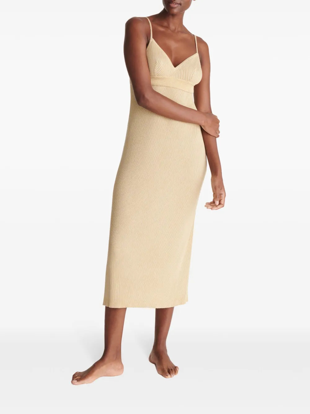 Gold Midi Dress