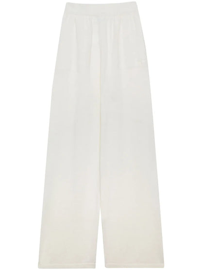 Logo-Embroidered Wide-Leg Trousers