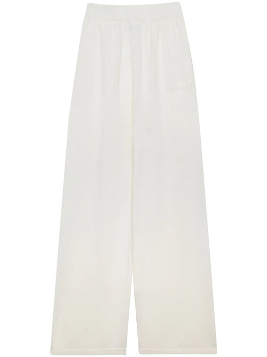 Logo-Embroidered Wide-Leg Trousers